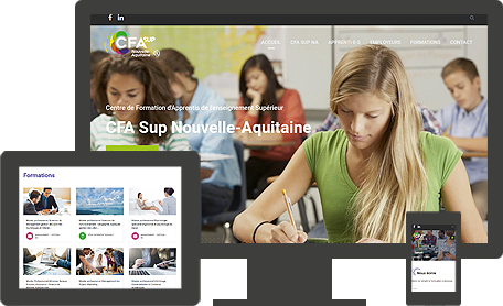 Site internet CFA Sup. Nouvelle-Aquitaine