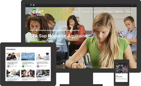 Site internet CFA Sup. Nouvelle-Aquitaine